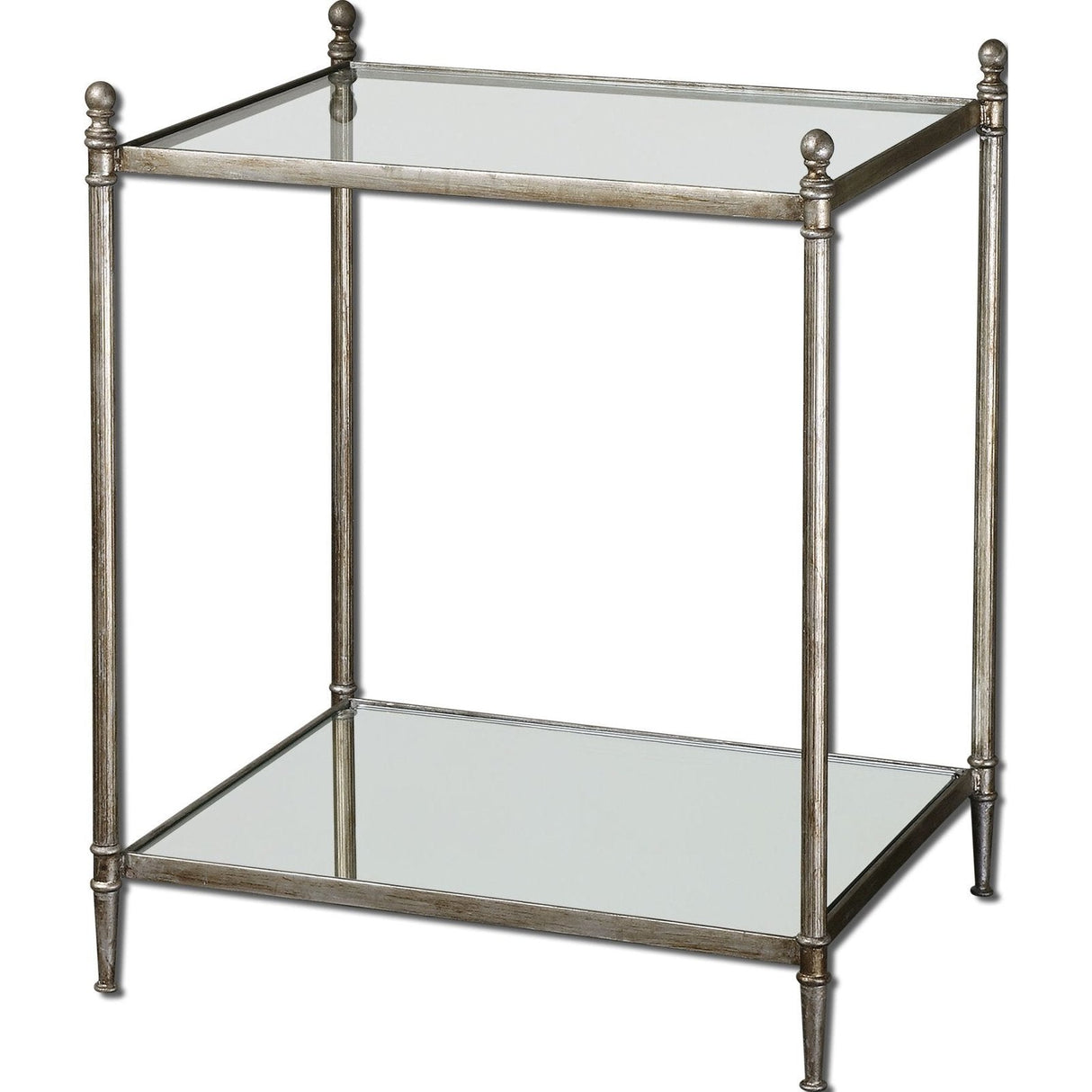 Uttermost Gannon Mirrored Glass End Table - Home Elegance USA