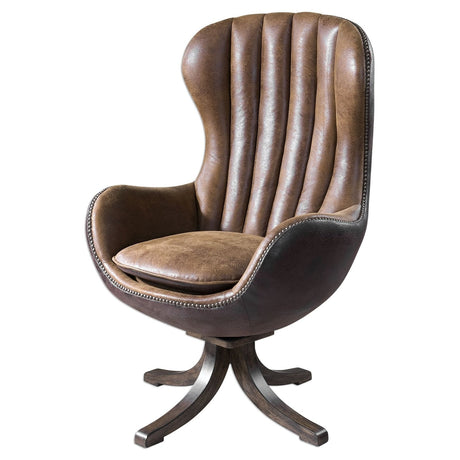 Uttermost Garrett Mid-Century Swivel Chair - Home Elegance USA