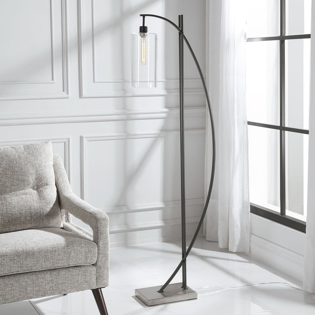 Uttermost Gateway Modern Floor Lamp - Home Elegance USA