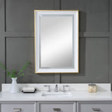 Uttermost Gema White Mirror - Home Elegance USA