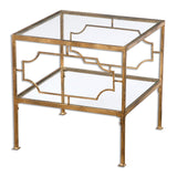 Uttermost Genell Gold Cube Table - Home Elegance USA