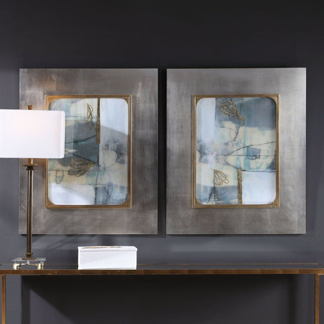 Uttermost Gilded Whimsy Abstract Prints - Set Of 2 - Home Elegance USA