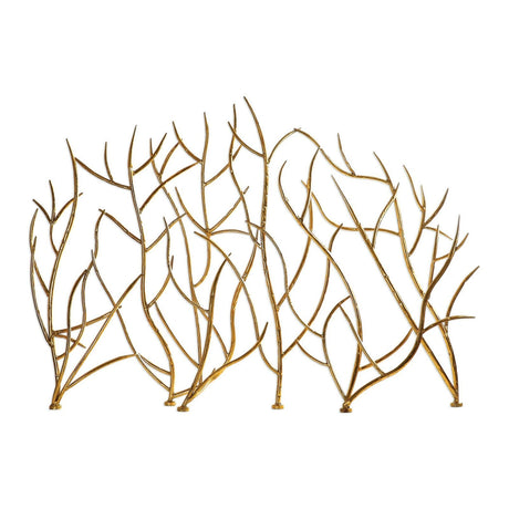 Uttermost Gold Branches Decorative Fireplace Screen - Home Elegance USA