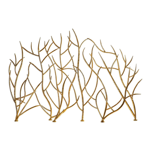 Uttermost Gold Branches Decorative Fireplace Screen - Home Elegance USA