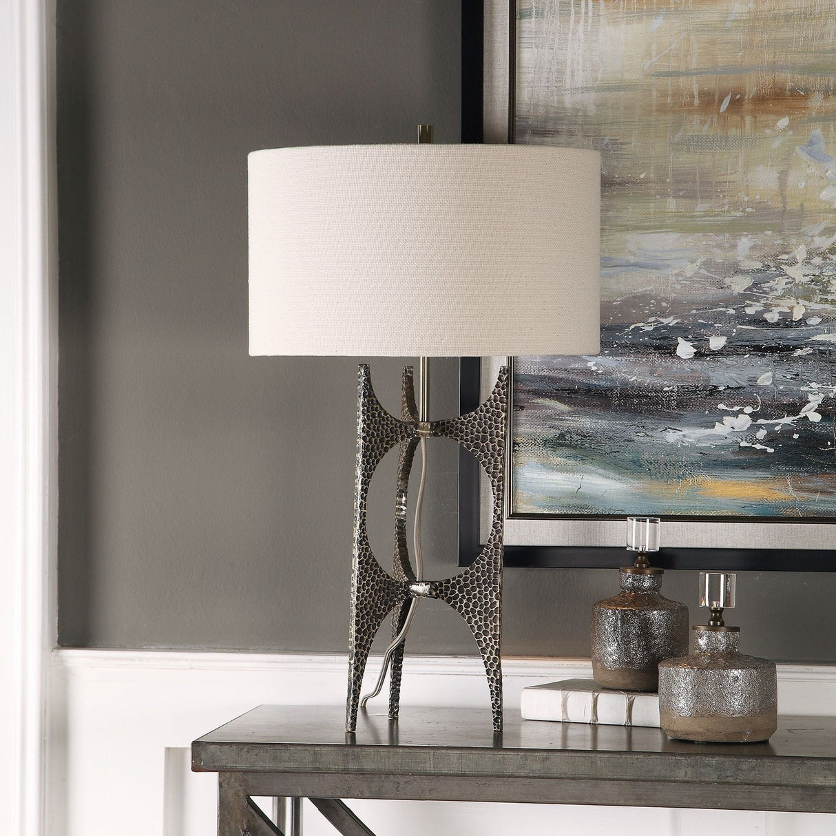 Uttermost Goldia Antique Bronze Lamp - Home Elegance USA