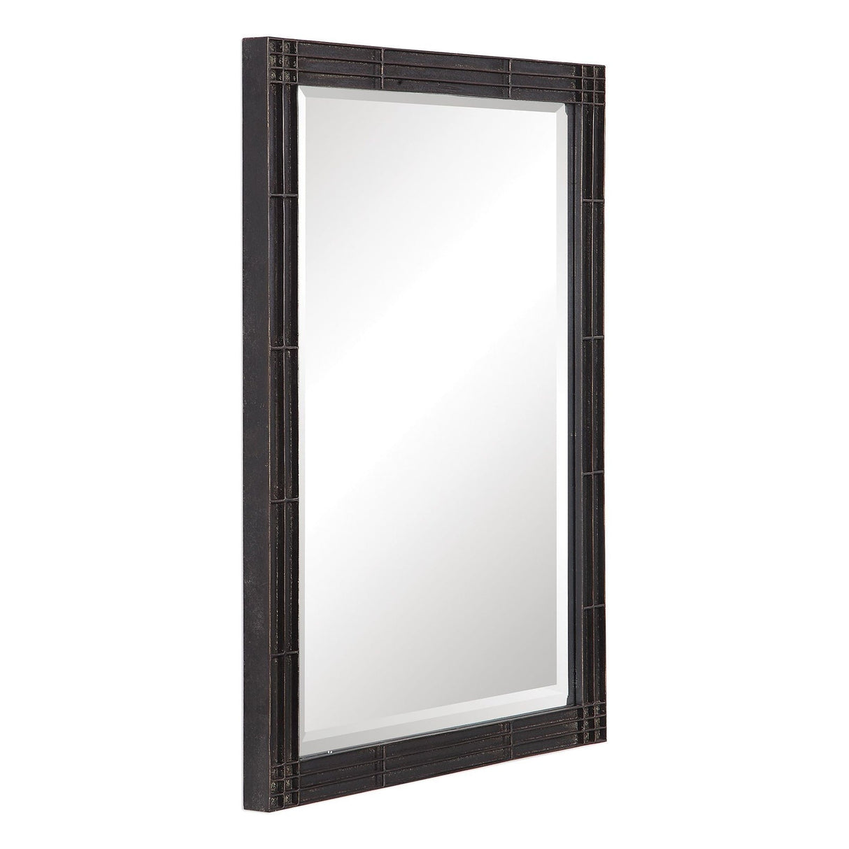 Uttermost Gower Aged Black Vanity Mirror - Home Elegance USA