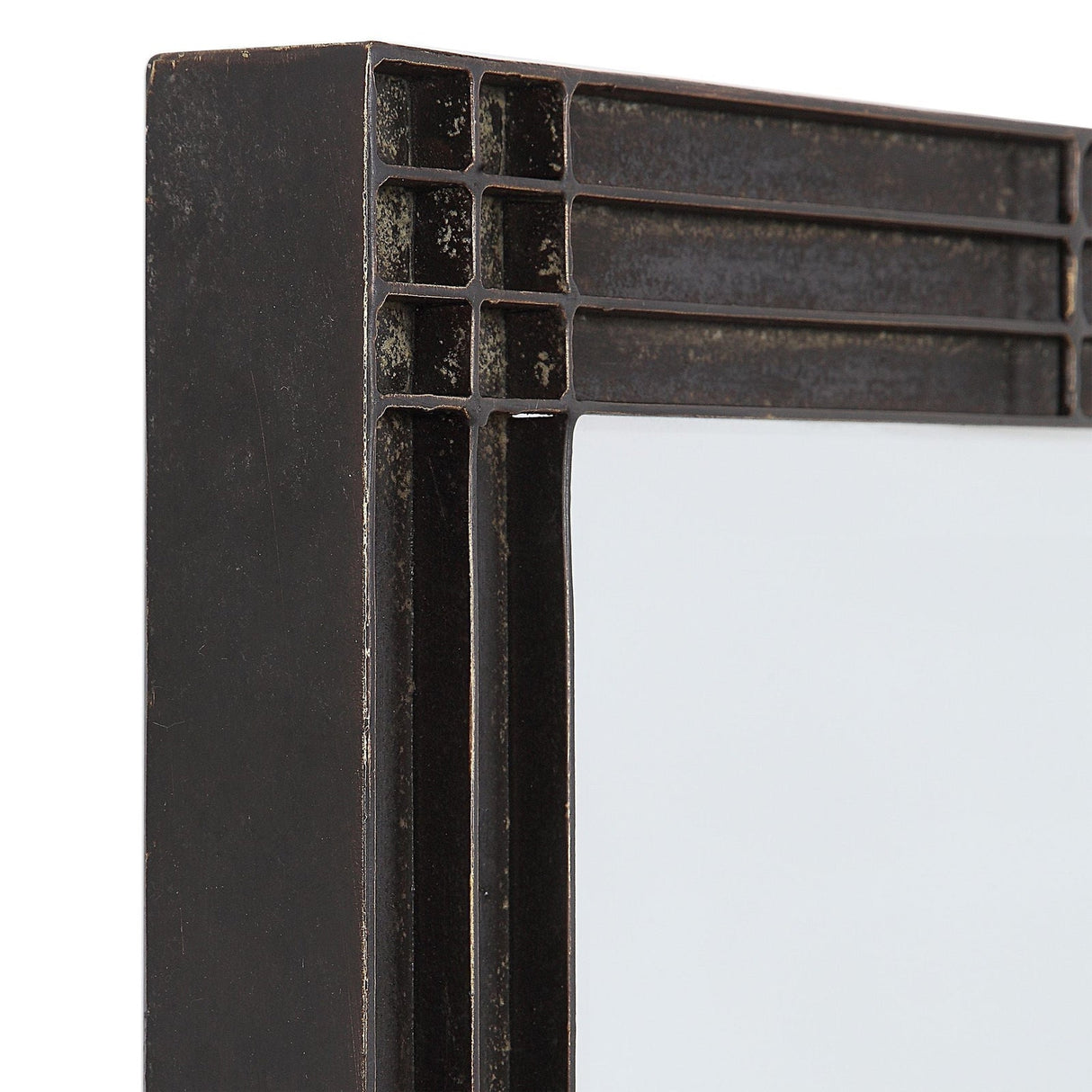 Uttermost Gower Aged Black Vanity Mirror - Home Elegance USA