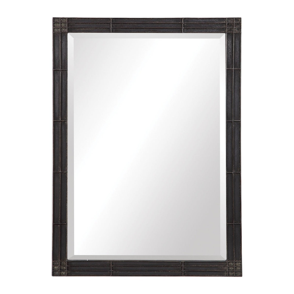 Uttermost Gower Aged Black Vanity Mirror - Home Elegance USA