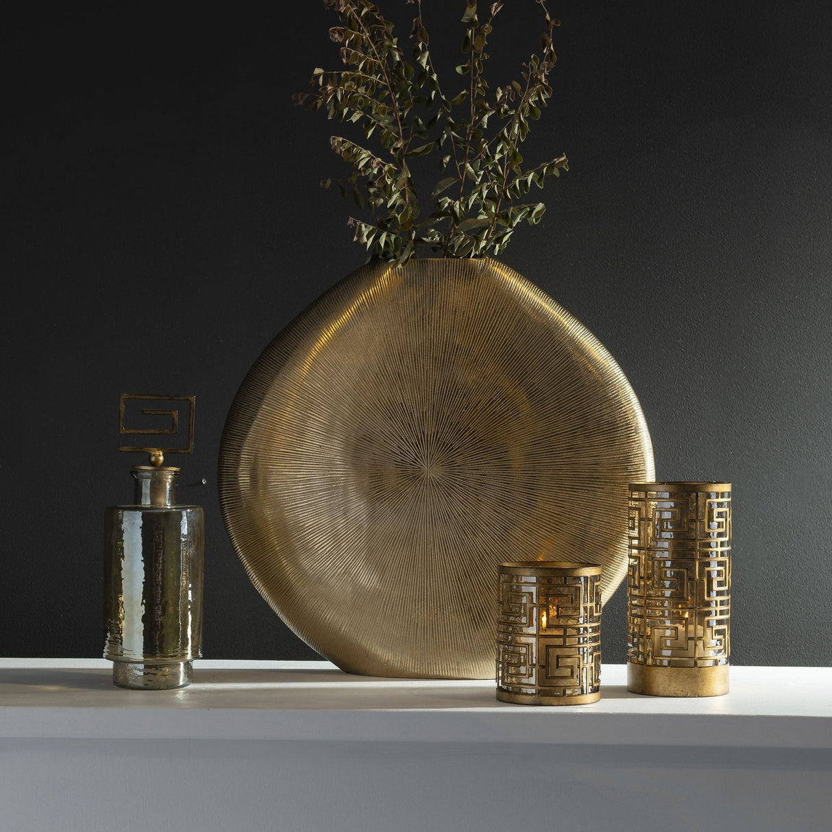 Uttermost Gretchen Gold Vase - Home Elegance USA