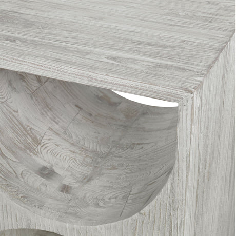 Uttermost Hans White Side Table - Home Elegance USA