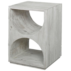 Uttermost Hans White Side Table - Home Elegance USA