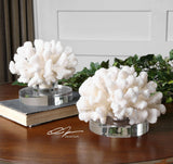 Uttermost Hard Coral Sculptures - Set Of 2 - Home Elegance USA
