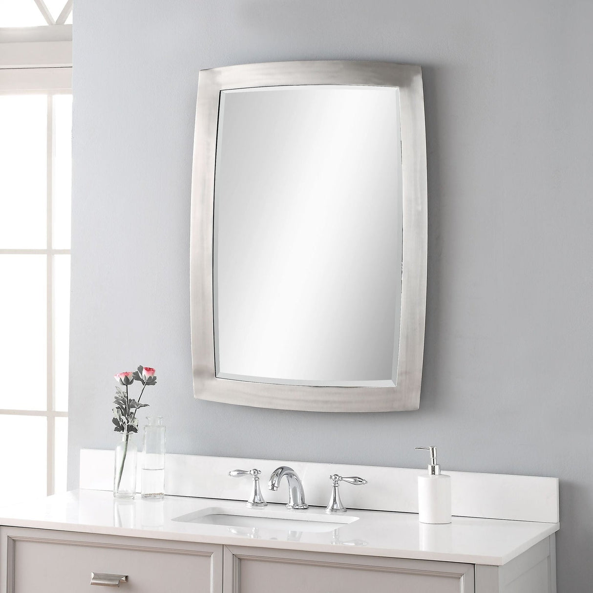 Uttermost Haskill Brushed Nickel Mirror - Home Elegance USA