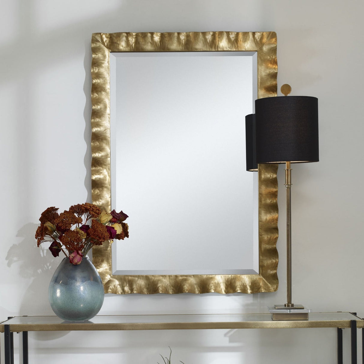 Uttermost Haya Scalloped Gold Mirror - Home Elegance USA