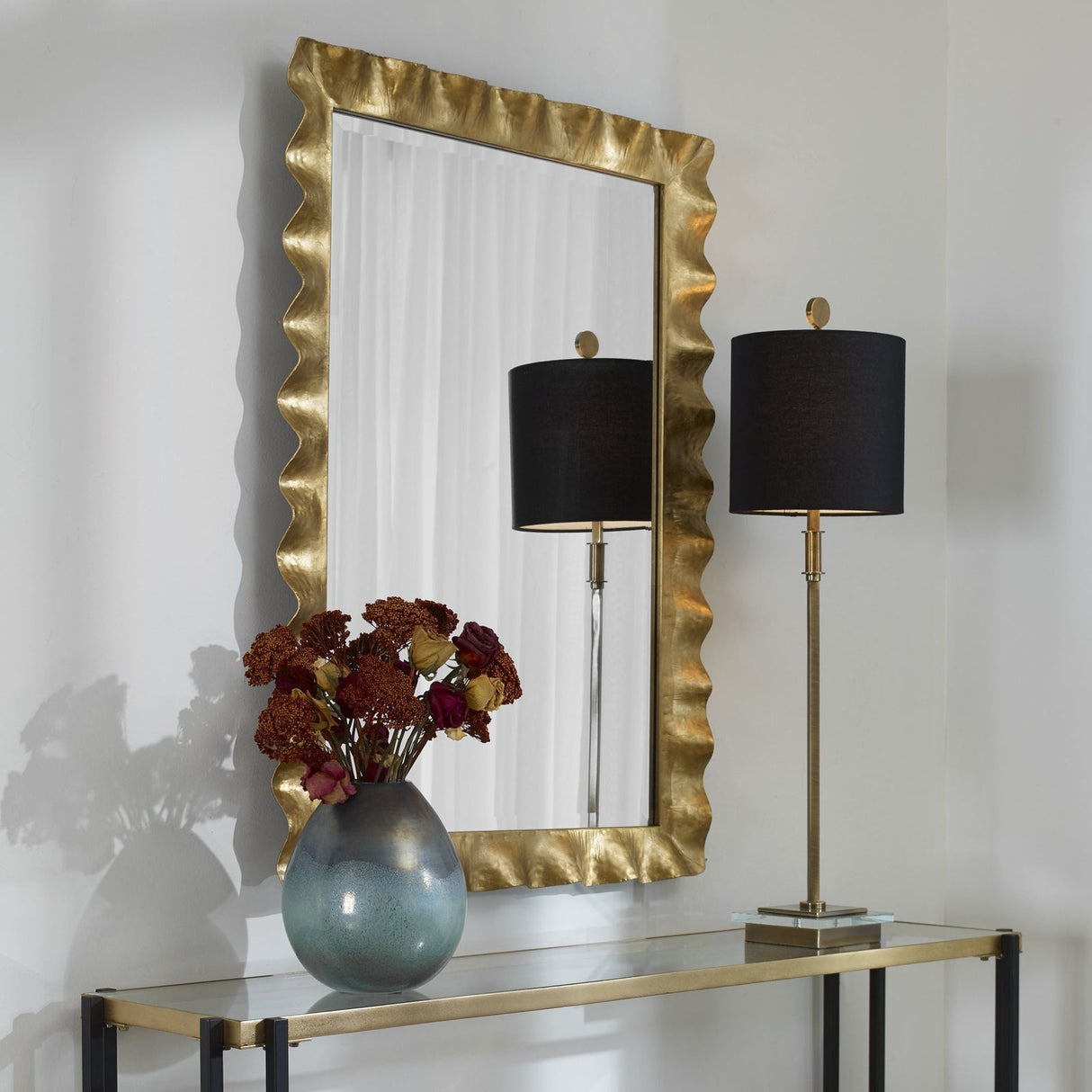 Uttermost Haya Scalloped Gold Mirror - Home Elegance USA