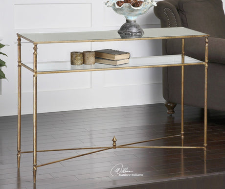 Uttermost Henzler Mirrored Glass Console Table - Home Elegance USA