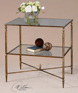 Uttermost Henzler Mirrored Glass Lamp Table - Home Elegance USA