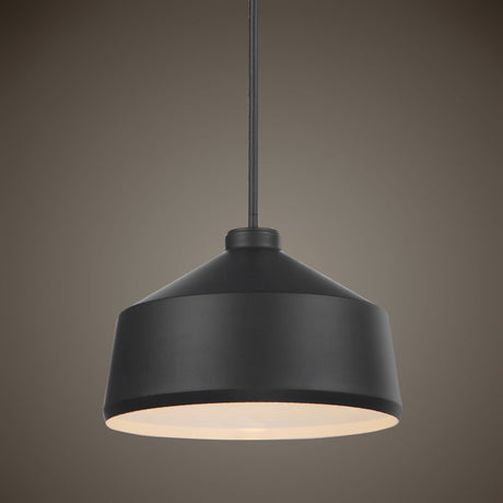 Uttermost Holgate 1 Light Black Pendant - Home Elegance USA
