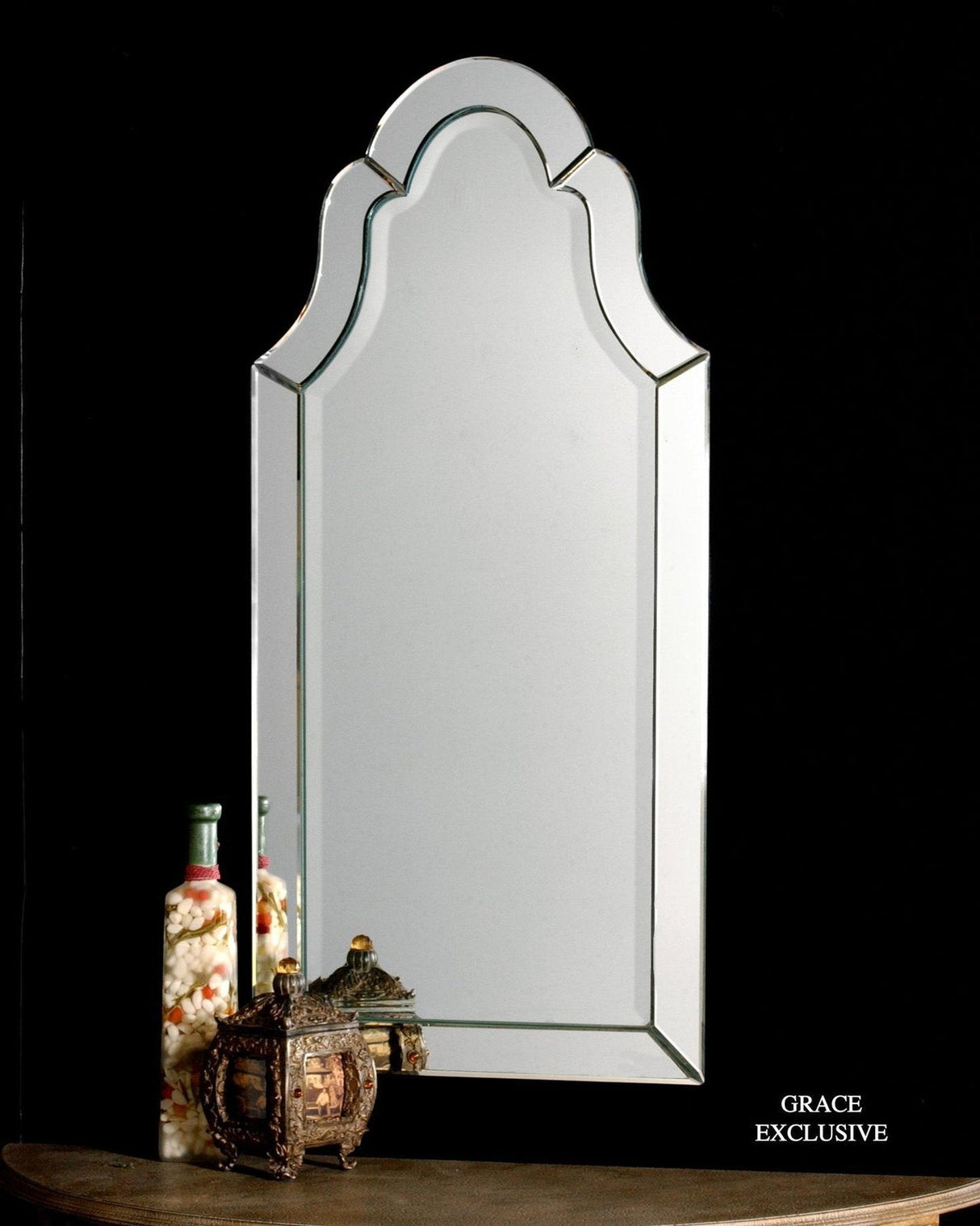 Uttermost Hovan Frameless Arched Mirror - Home Elegance USA