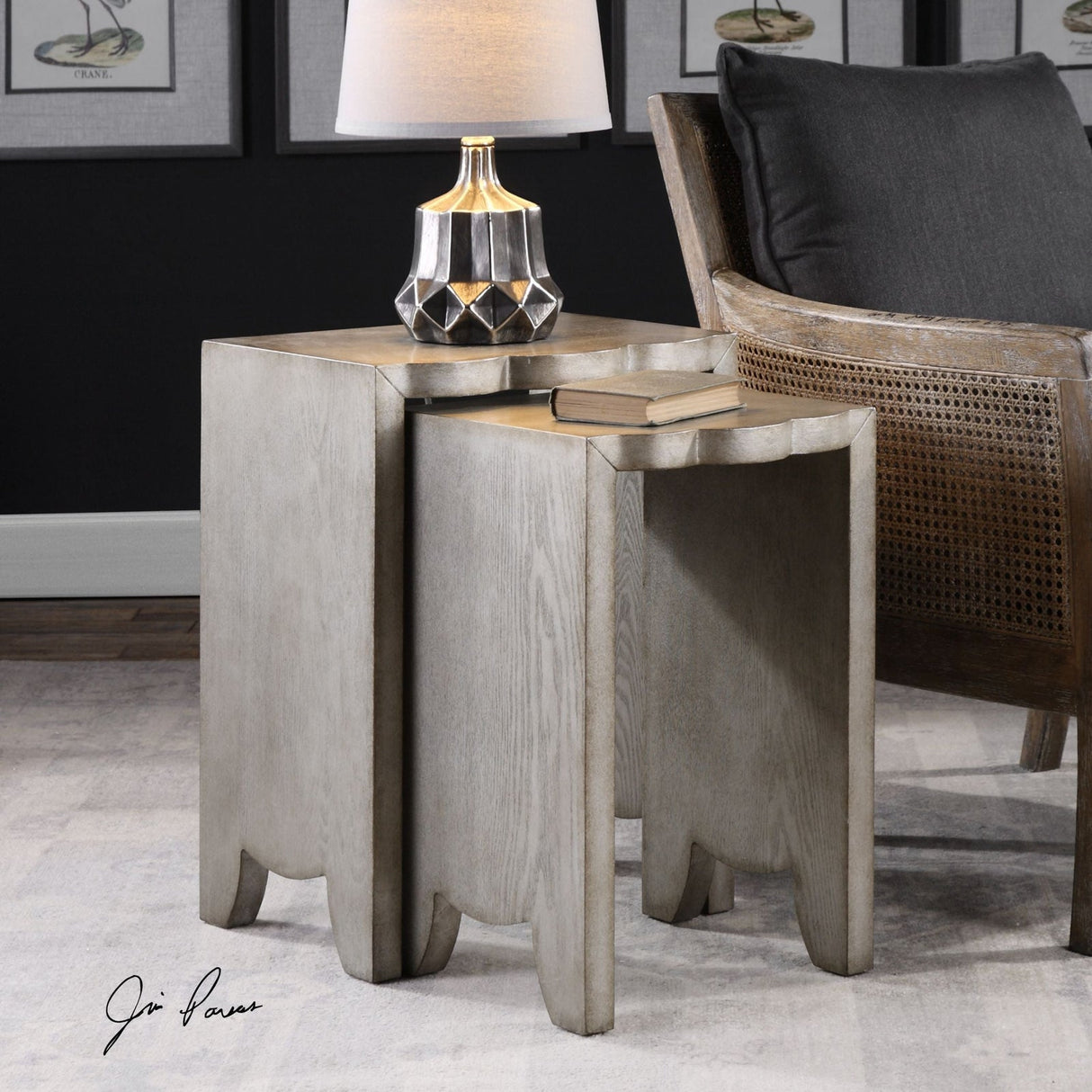 Uttermost Imala Natural Ash Nesting Tables - Set Of 2 - Home Elegance USA