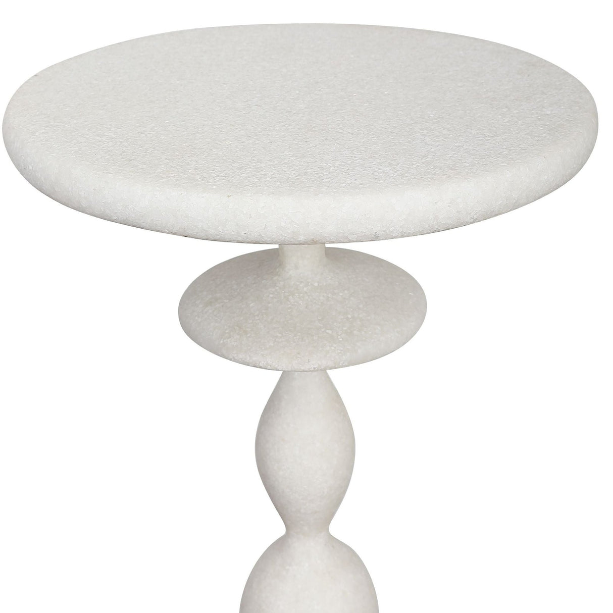 Uttermost Inverse White Marble Drink Table - Home Elegance USA