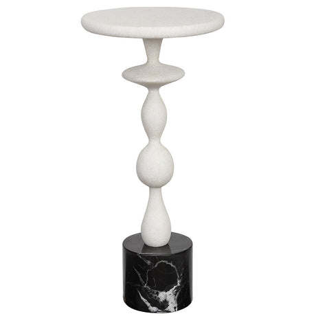 Uttermost Inverse White Marble Drink Table - Home Elegance USA