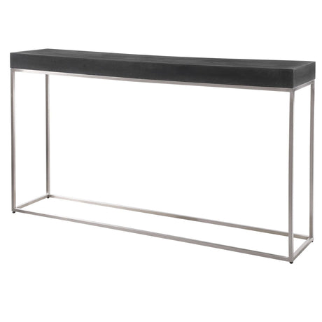 Uttermost Jase Black Concrete Console Table - Home Elegance USA
