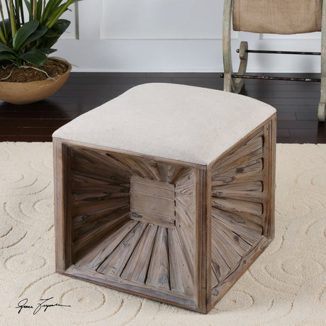Uttermost Jia Wooden Ottoman - Home Elegance USA
