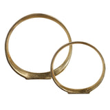 Uttermost Jimena Gold Ring Sculptures - Set Of 2 - Home Elegance USA