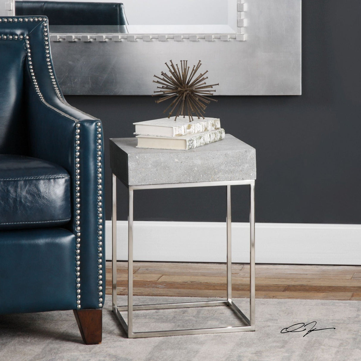 Uttermost Jude Concrete Accent Table - Home Elegance USA