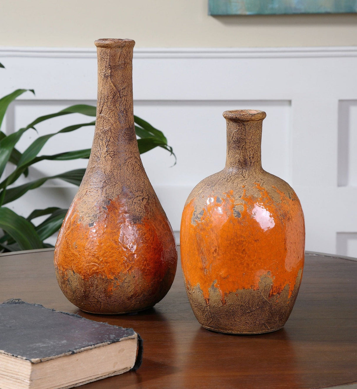 Uttermost Kadam Ceramic Vases - Set Of 2 - Home Elegance USA
