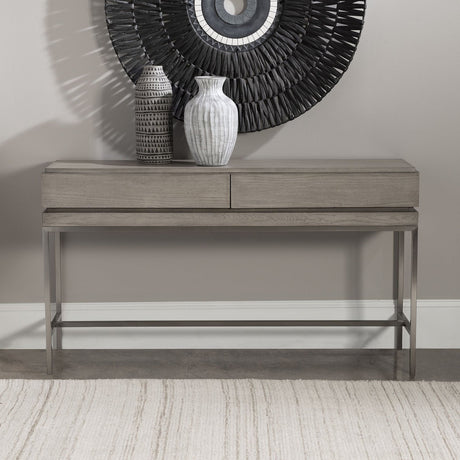 Uttermost Kamala Gray Oak Console Table - Home Elegance USA