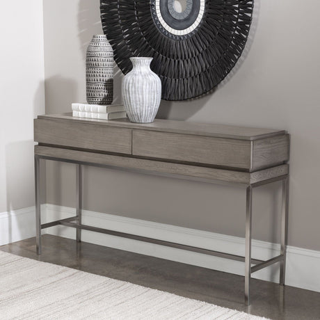 Uttermost Kamala Gray Oak Console Table - Home Elegance USA