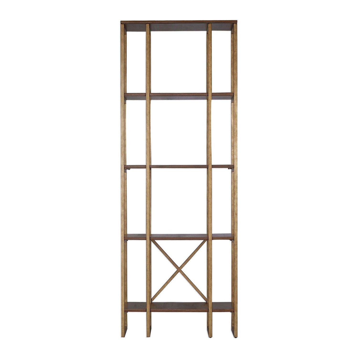 Uttermost Karishma Antique Gold Etagere - Home Elegance USA