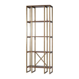 Uttermost Karishma Antique Gold Etagere - Home Elegance USA