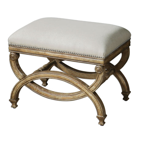 Uttermost Karline Natural Linen Small Bench - Home Elegance USA