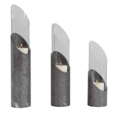 Uttermost Karter Iron & Glass Candleholders - Set Of 3 - Home Elegance USA