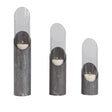 Uttermost Karter Iron & Glass Candleholders - Set Of 3 - Home Elegance USA