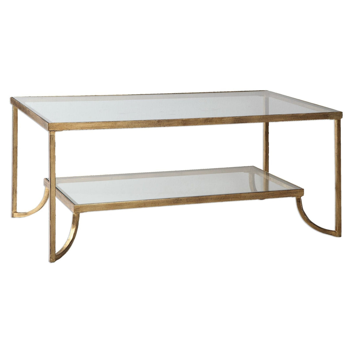 Uttermost Katina Gold Leaf Coffee Table - Home Elegance USA