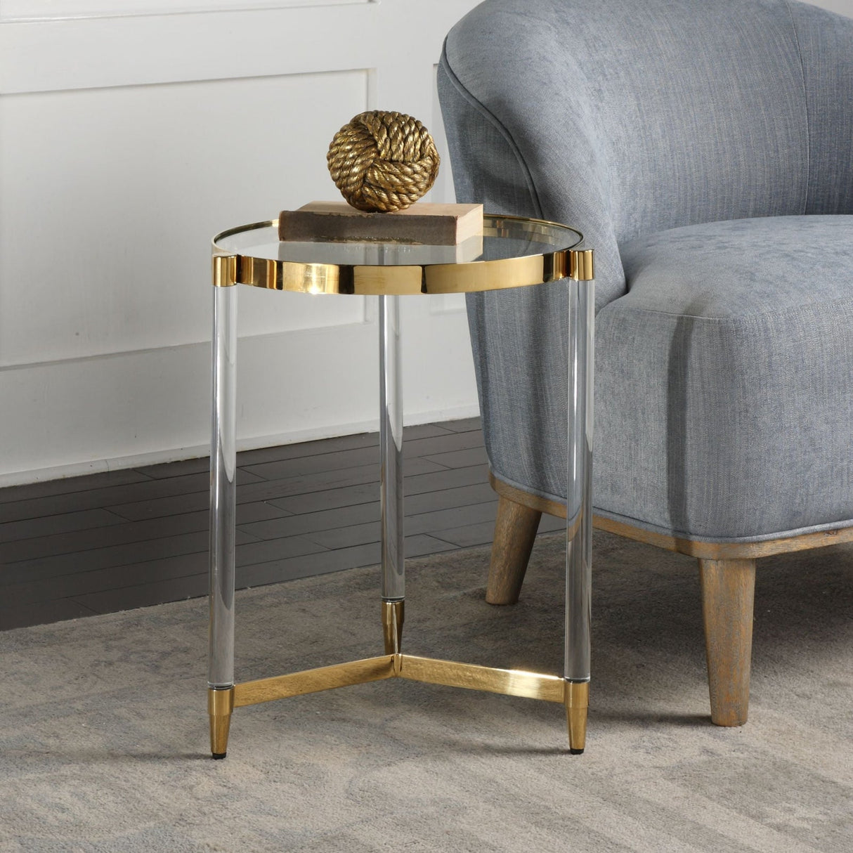 Uttermost Kellen Glass Accent Table - Home Elegance USA