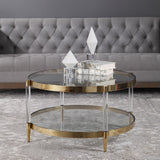 Uttermost Kellen Glass Coffee Table - Home Elegance USA