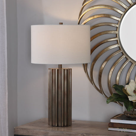 Uttermost Khalio Gun Metal Table Lamp - Home Elegance USA
