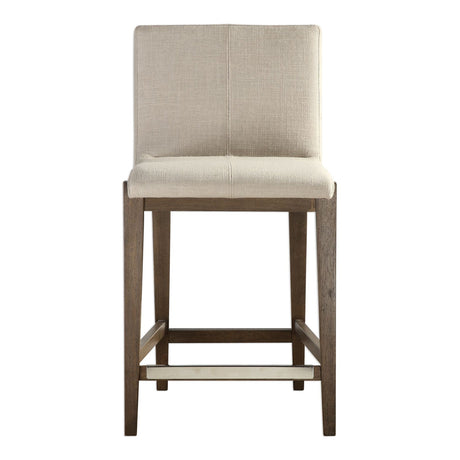 Uttermost Klemens Linen Counter Stool - Home Elegance USA