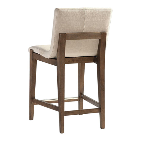 Uttermost Klemens Linen Counter Stool - Home Elegance USA