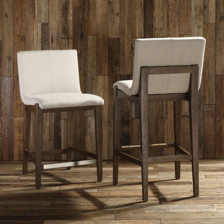 Uttermost Klemens Linen Counter Stool - Home Elegance USA