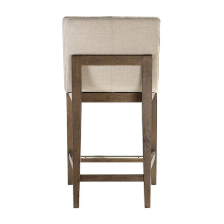 Uttermost Klemens Linen Counter Stool - Home Elegance USA