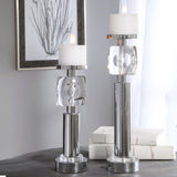 Uttermost Kyrie Nickel Candleholders - Set Of 2 - Home Elegance USA