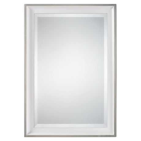 Uttermost Lahvahn White Silver Mirror - Home Elegance USA