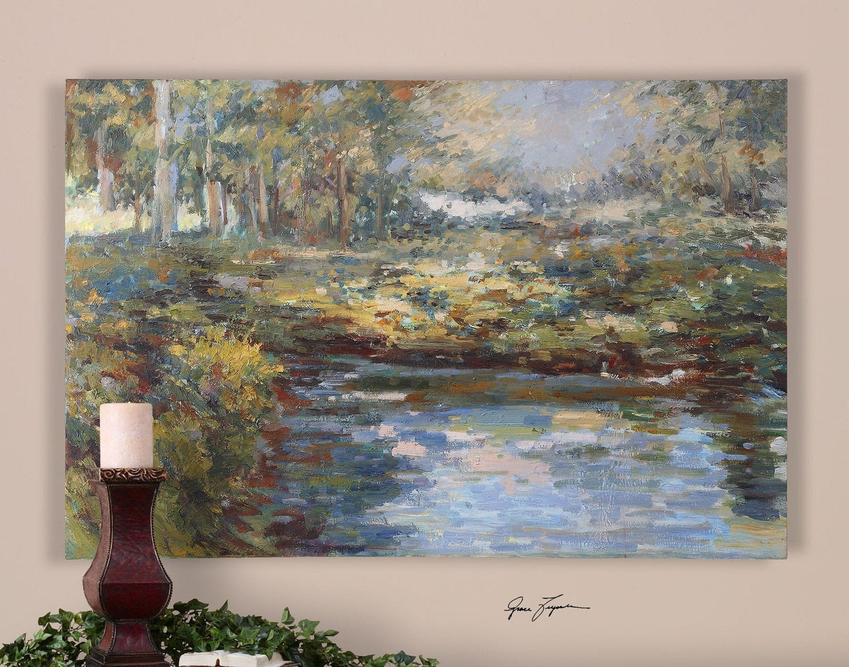 Uttermost Lake James Hand Painted Wall Art - Home Elegance USA