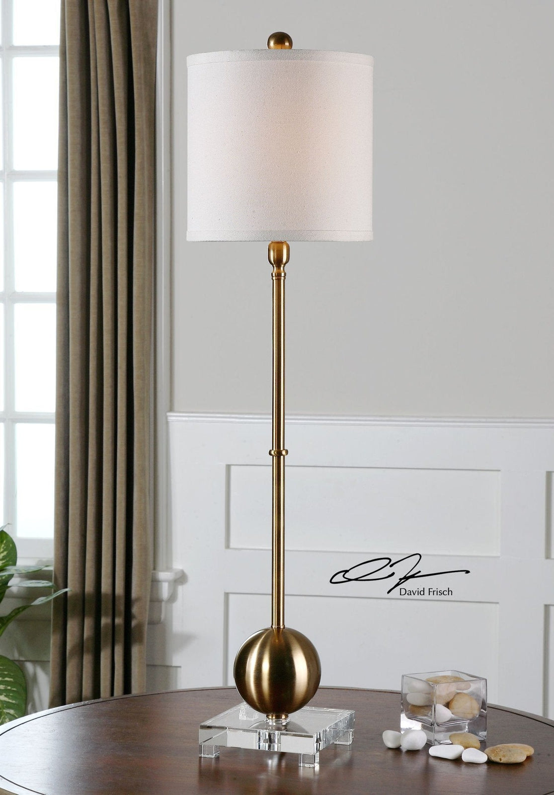 Uttermost Laton Brass Buffet Lamp - Home Elegance USA